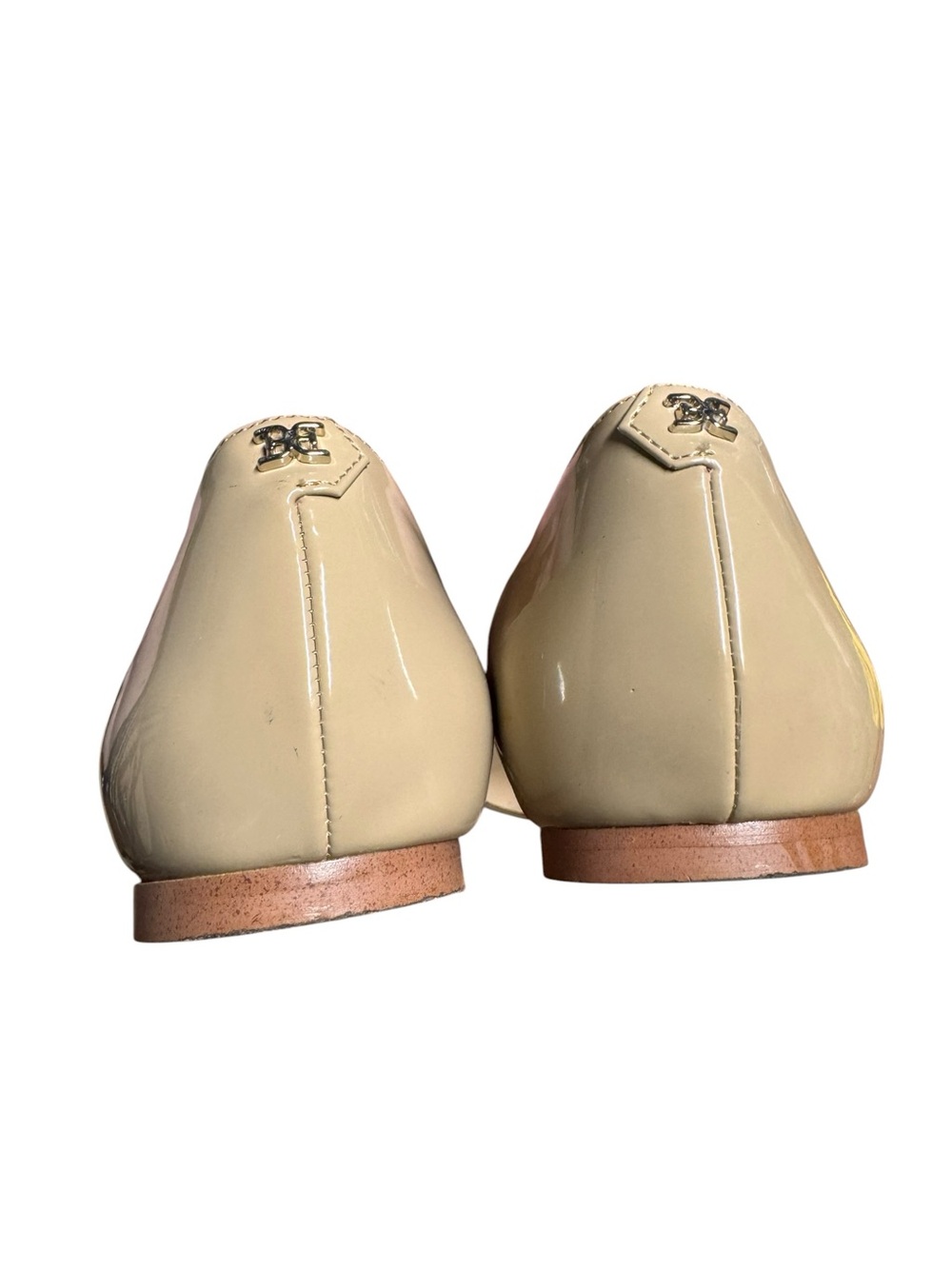 Sam Edelman Rodney D’Orsay Flats Size 8M Beige Patent Pointed Toe Slip On Shoes - Picture 7 of 10